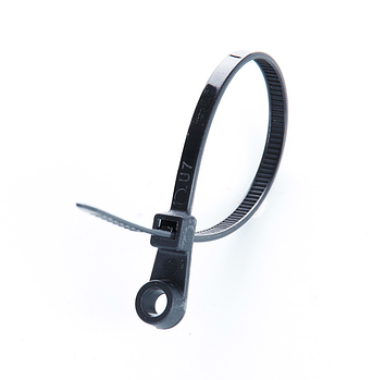 Хомут пластиковий 5,0*200мм з кільцем чорний 100шт/уп APRO