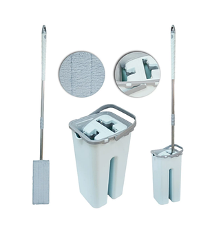 Набір для прибирання відро + швабра + МОП Elegant Flat Mop Виланд
