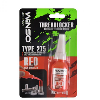 Фіксатор різьби для нерозбірних з'єднань 10гр червоний СИЛА
