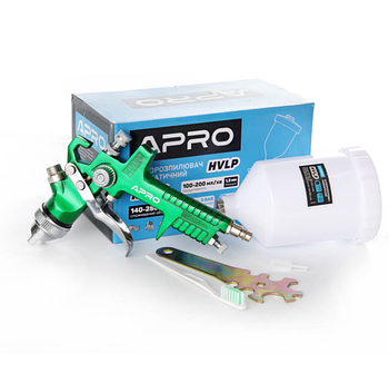 Фарборозпилювач HVLP d1,3 мм із верхом.бачком пластик 600 мл APRO