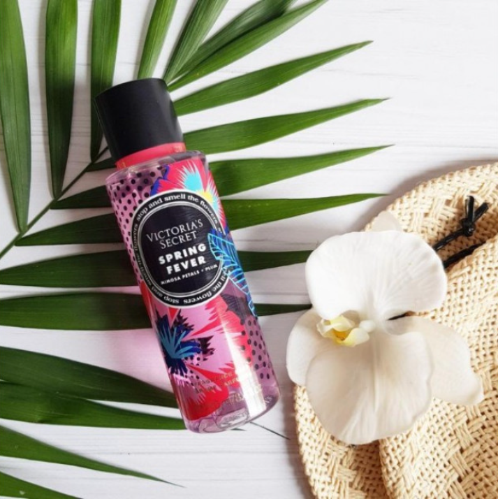 Парфумований спрей для тіла? Victoria's Secret Spring Fever Mimosa Petals & Plum Mist Spray, 250 mL, фото 1