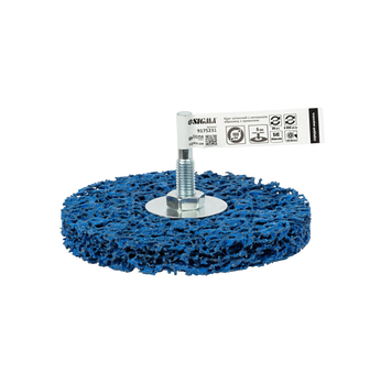 Диск зачисний нетканий d100мм з тримачем синій середній SIGMA