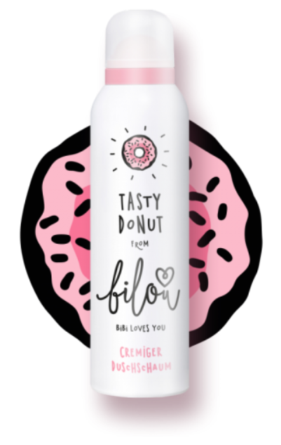 Пинка для душу Bilou Tasty donut 200 мл, пончика з полуничною начинкою,оригінал, фото 1