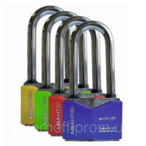 Замок навісний LXCP 50 сталь кольоровий(в асортименті) АВАНТЕК