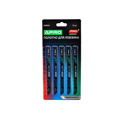 Полотно для лобзика по дереву 100/75мм 4 мм-6TPI швидкий прямий різ APRO T144D, фото 1