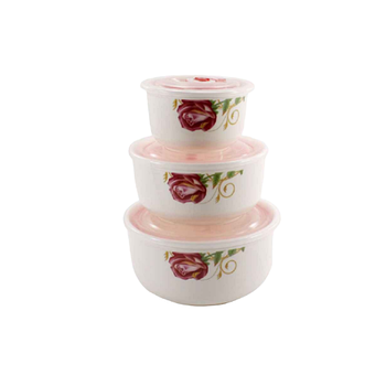 Набір салатників 3 предмети (300/450/1000мл) з кришкою HH 7 Interos