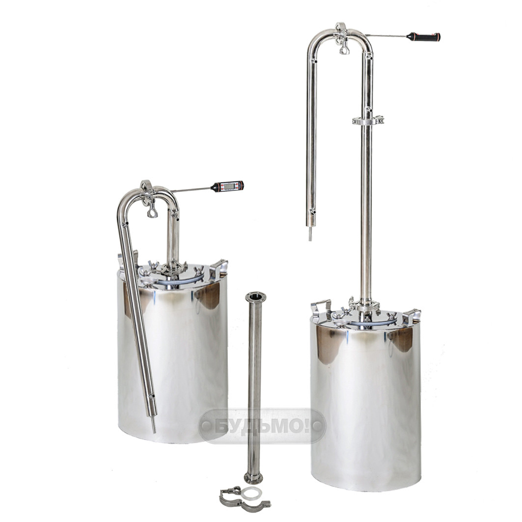 Багатофункціональний дистилятор колонного типу з перегінним кубом та дефлегматором Кураж Samogray, фото 1