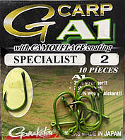 Гачки Gamakatsu A-1 G-Carp Camou Green Specialist №2 10pc