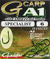 Гачки Gamakatsu A-1 G-Carp Camou Green Specialist №6 10pc