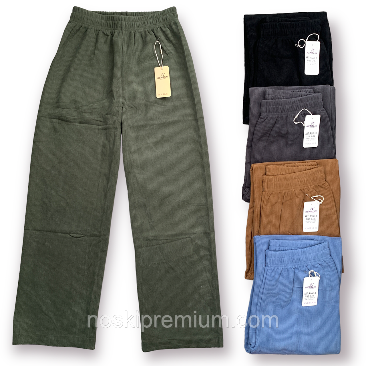 Штани жіночі вельвет кольорові Kenalin, розмір XL-2XL, асорті, 9660-3, фото 1