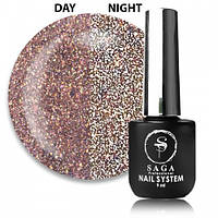 Гель-лак Saga Professional Fiery Gel 20 рожеве золото зі світловідбиваючими шимерами, 9 мл