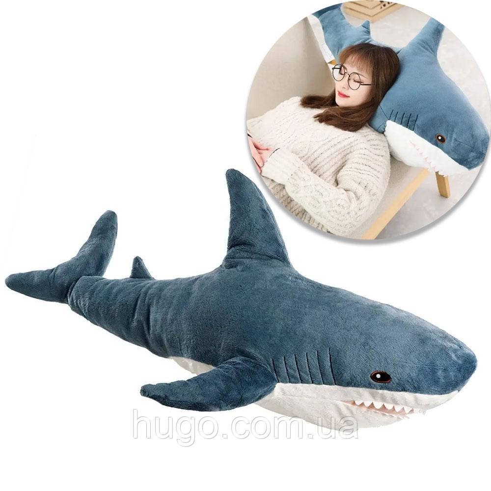 Велика м'яка іграшка Акула 70 см / Плюшева іграшкова дитяча акула / Іграшка антистрес