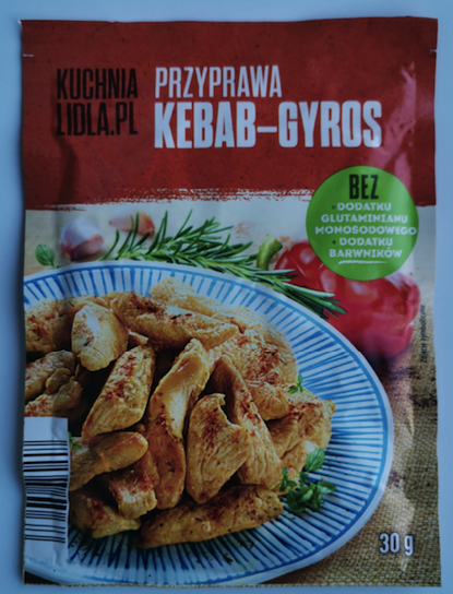 Приправа Kuchnia Lidl Przyprawa kebab-gyros 30г, фото 1