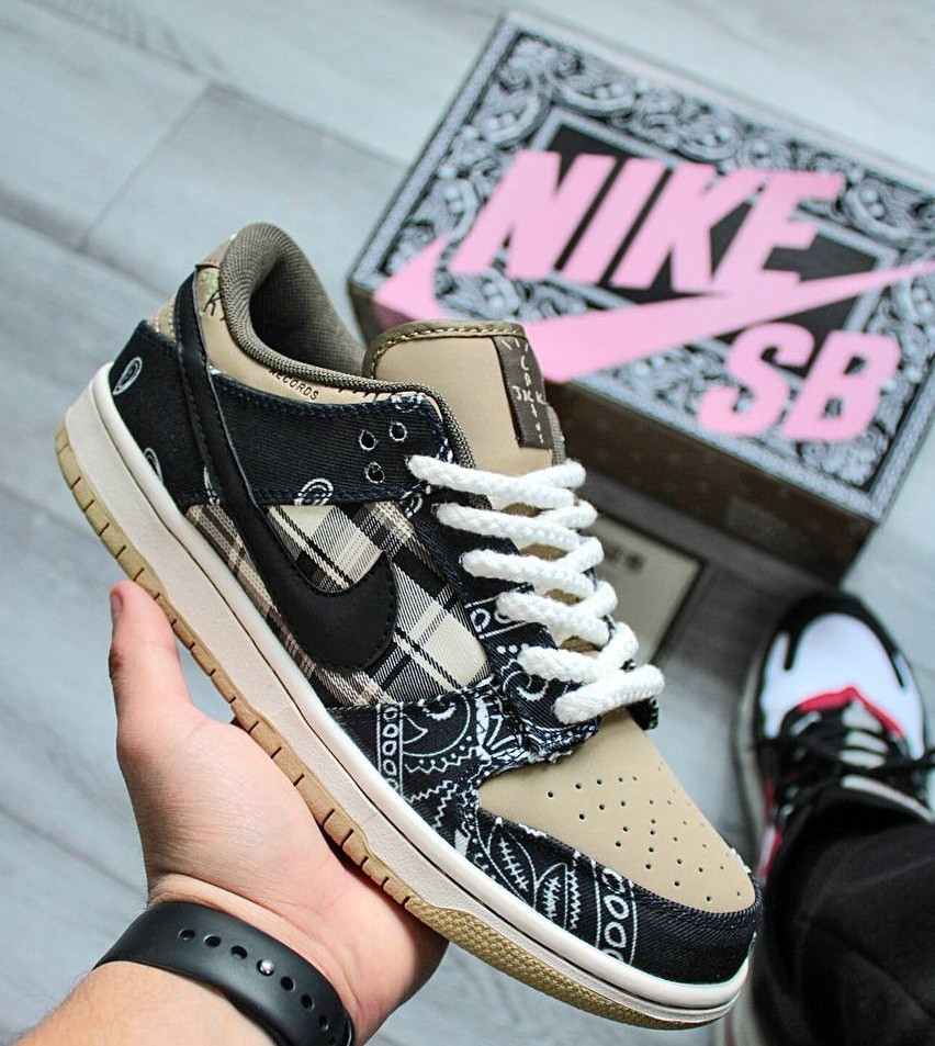 Чоловічі кросівки Nike Dunk cactus jack весна осінь демісезонні. Живе фото. Кросівки осінь-весна, фото 1