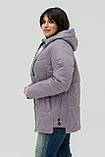 Жіноча демісезонна куртка Прованс бузковий, розмір 50, фото 3