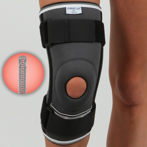 Бандаж на коліно з 4-ма спіральними ребрами та ременями Orthopoint REF-103 наколінник, колінний бандаж Розмір L