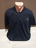 Чоловічий комплект Туреччина Поло Знак 50-58 розміри футболка поло і шорти бавовна  синій, фото 2