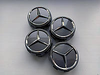 Ковпачки Заглушки на литі диски Mercedes-Benz Мерседес 75/70/35/15 мм. A0004000900 Графіт Комплект/4шт.