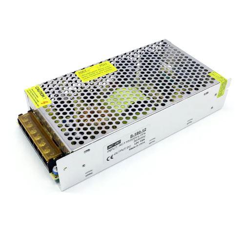 Блок живлення 12V 20A у перфорованому корпусі