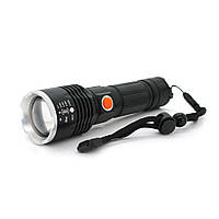 DR Фонарь ручной Bailong P07-P50, 1LED Cree XHP50.2, 19W, 5 режима, ZOOM, 18650 /8800mah, Black, IP40, кабель