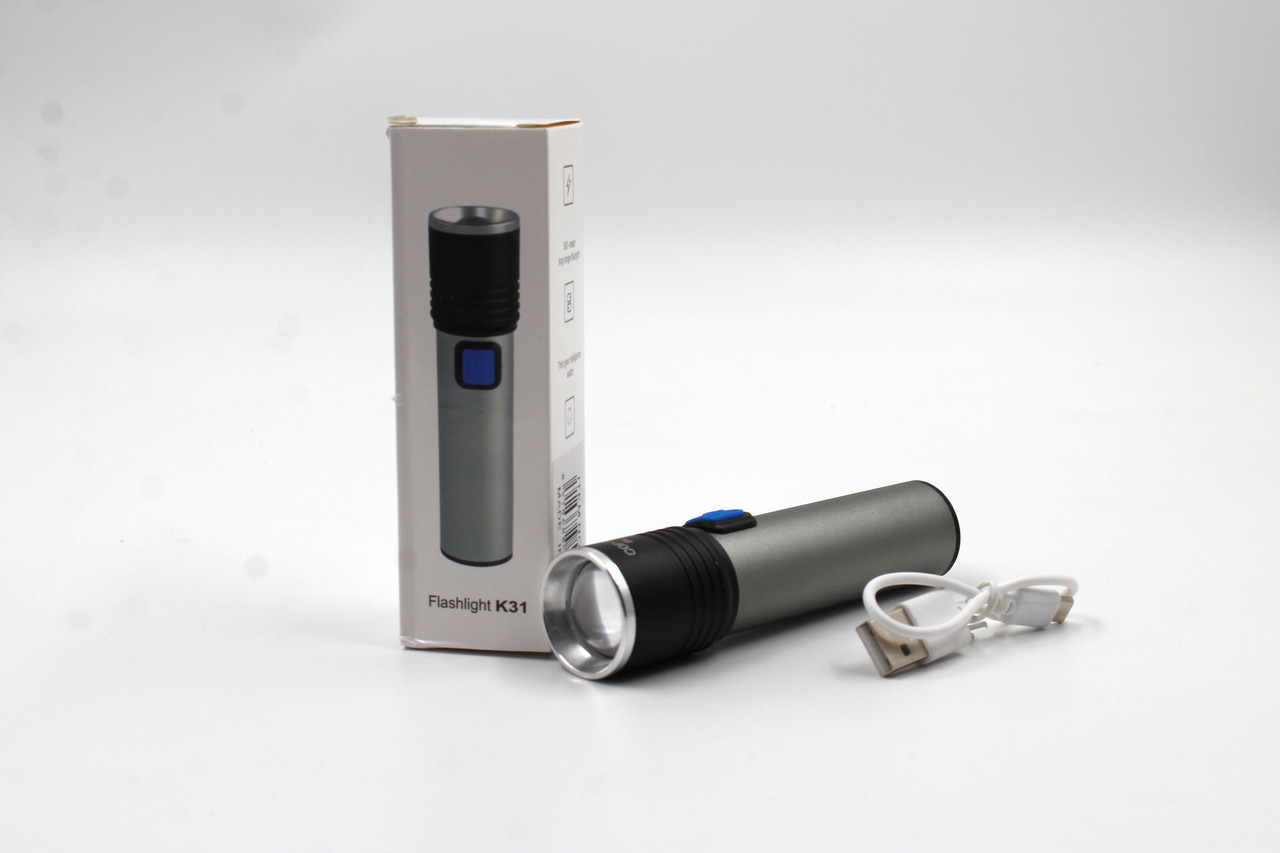 Ліхтарик BL K31 заряджається від microUSB