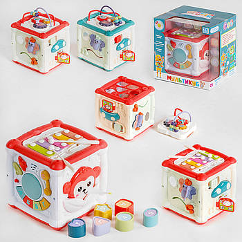 Музичний Мультикуб "TK Group" (2 кольори, українське озвучення, вивчення літер, квітів, пісні, сортер) 42666