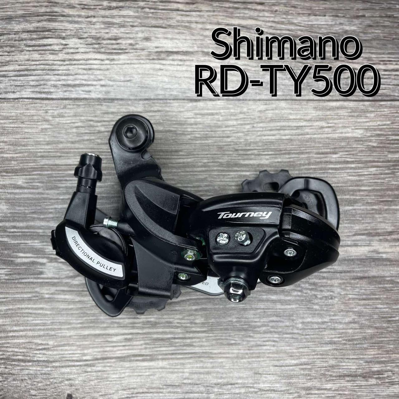 Переключатель задний Shimano Tourney RD-TY500 (под болт), под 6-7 скоростей, крепление под болт - фото 1 - id-p1687834600