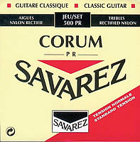 Струны для классической гитары Savarez 500PR Rectified Corum New Cristal Classical Guitar Strings Normal
