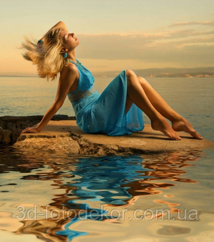Фотошпалери "Дівчина на каменях" - Будь-який розмір! Читаємо опис!