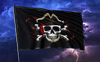 Пиратский флаг «Веселый Роджер». Размер: 1,0 * 1,5 м