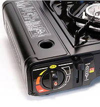 Плита газова туристична на 2 конфорки під газові балони Alpen Camping Texas 2300 Вт, фото 3