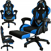 Геймерське крісло Malatec 63x63x124 см Чорне з синім