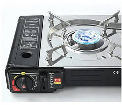 Портативна газова плитка на 2 конфорки Happy Home T1211, фото 3