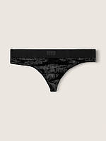 Трусики Victoria's Secret Pink Velvet Thong Black M