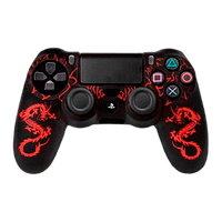 Чехол Силиконовый RMC PlayStation 4 Chinese Dragon Red Black