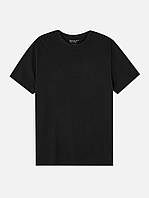 Бавовняна футболка з круглим вирізом - Чорна L