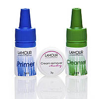 Комплект Lamour (Primer, Cleanser, Cream remover) по 3мл.