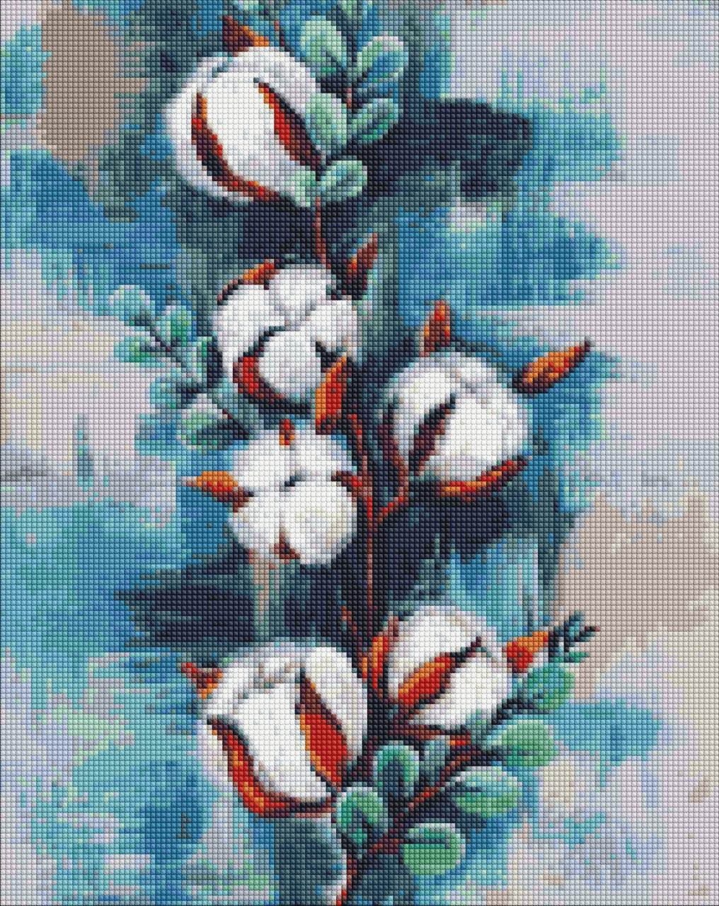 Алмазна мозаїка AMO7433 Бавовна ©kkatyshaa, 40x50см Ideyka на підрамнику