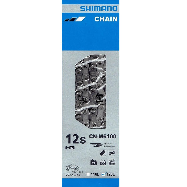 Ланцюг Shimano Deore CN-M6100 126 ланок 12-швид. +QUICK-LINK Art CNM6100126Q