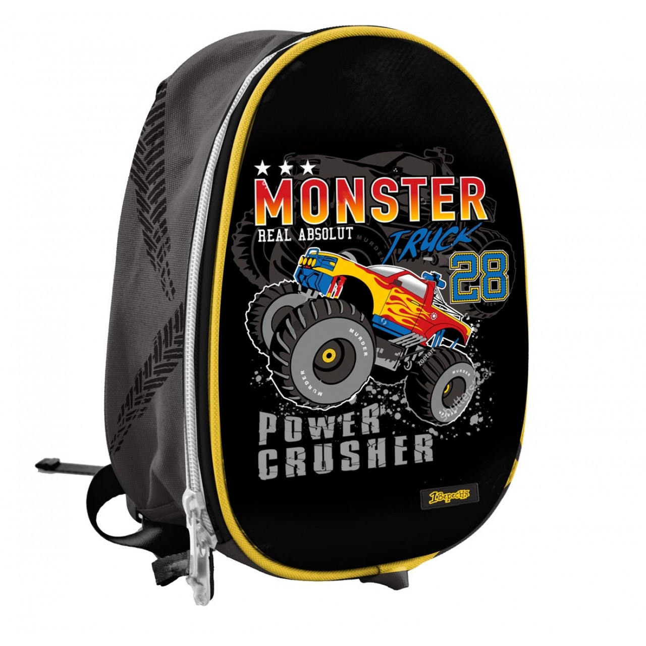 Рюкзак дитячий 1Вересня K-43 "Monster Track", чорний