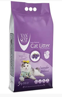 Наполнитель для кошачьего туалета Van Cat с лавандою Бентонитовый комкующий 5 кг(6 л)(8699245857337)