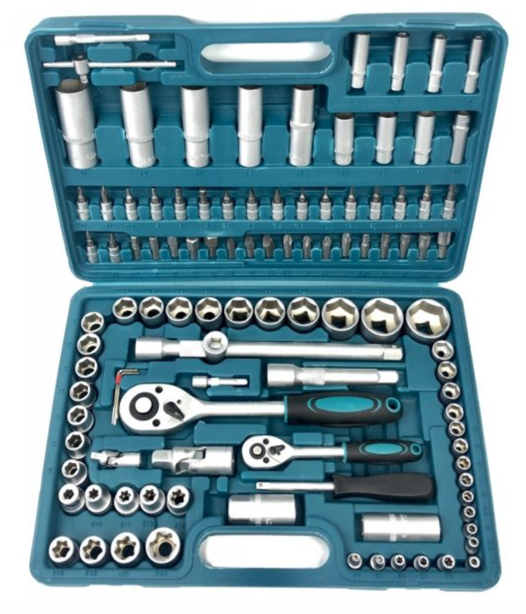 Набор головок ключей инструментов Euro Craft 108 елементов - фото 1 - id-p1355316399