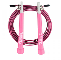 Скакалка скоростная Aolikes с подшипником и стальным тросом, для кроссфита (розовый)