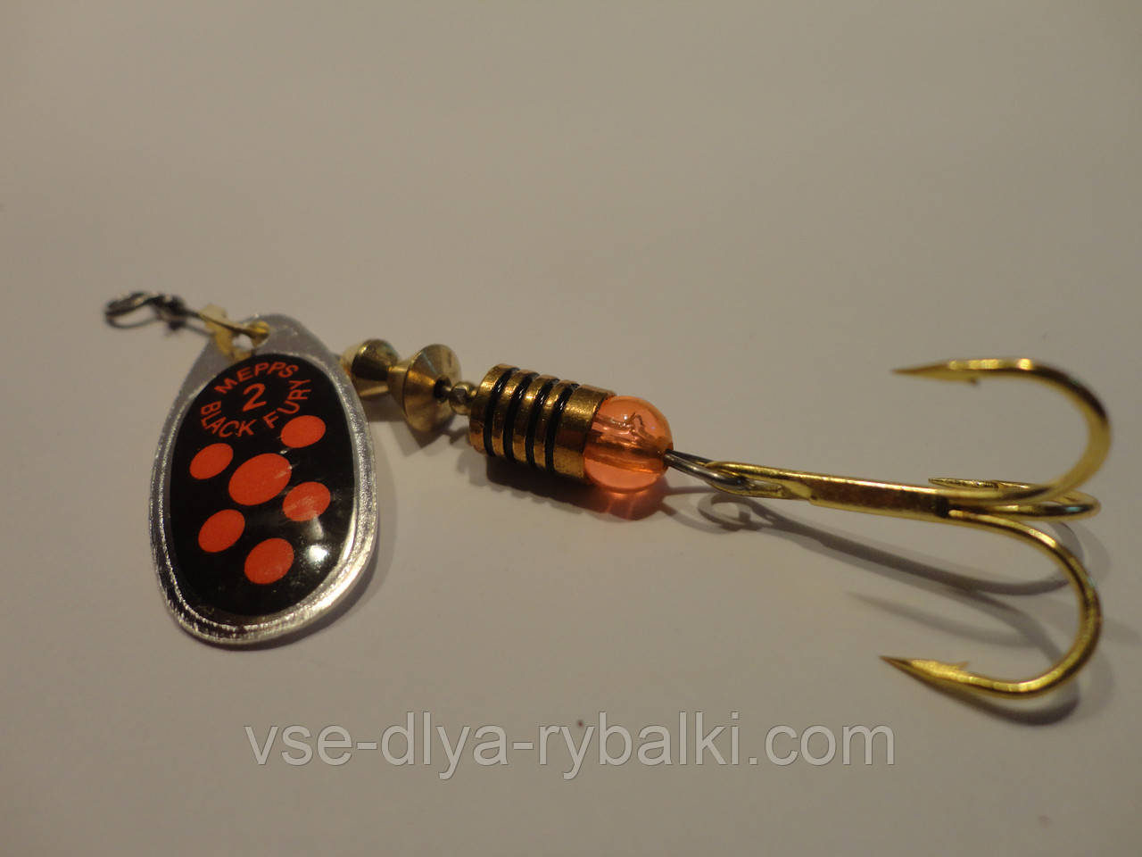 Вертушка mepps Black fury 2 срібло з червоним, фото 1