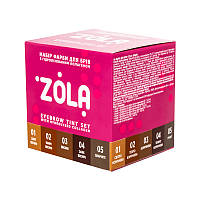 ZOLA Eyebrow Tint Set with hydrolyzed collagen - набор красок для бровей с коллагеном в саше, 5 шт