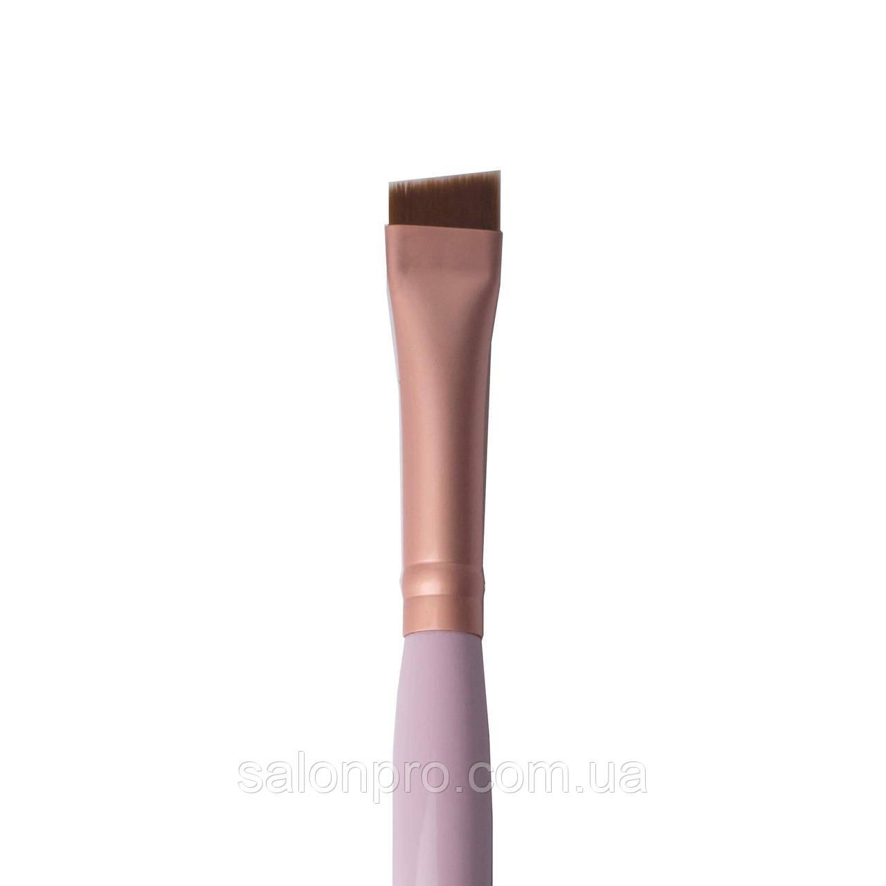 ZOLA пензлик широкий зі скосом для фарбування брів 02p, світло-рожевий