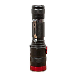 Ручний ліхтар акумуляторний Bailong BL-736-T6 чорний з червоним, фото 3
