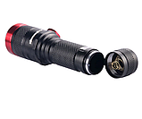 Ручний ліхтар акумуляторний Bailong BL-736-T6 чорний з червоним, фото 2