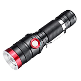 Ручний ліхтар акумуляторний Bailong BL-736-T6 чорний з червоним, фото 8