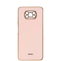 Чехол 6D Plating для Xiaomi Poco X3 NFC / X3 Pro Pink